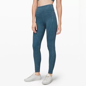 Lululemon Wunder Under High-Rise Snow Washed Ribbed Leggings